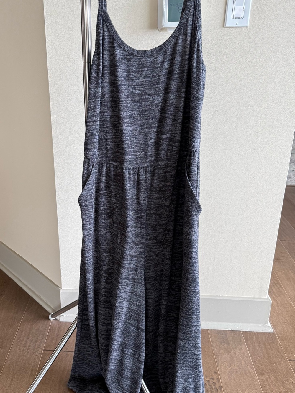 Torrid Charcoal Heather Sleeveless sleep overalls wide leg